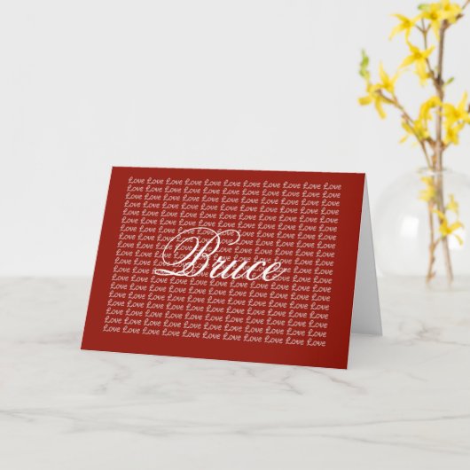Bruce Red Endless Liebe Card Karte (Gelbe Blume)