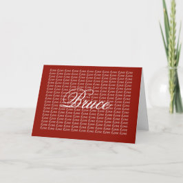Bruce Red Endless Liebe Card Karte