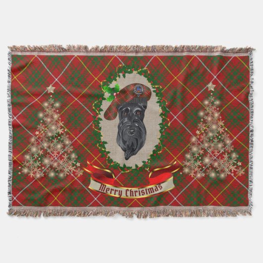 Bruce Scottie Dog Christmas Decke (Vorderseite)