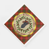 Bruce Scottie Dog Christmas Paper Dinner Napkins Serviette (Ecke)