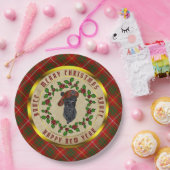 Bruce Scottie Dog Christmas Pappteller (Party)