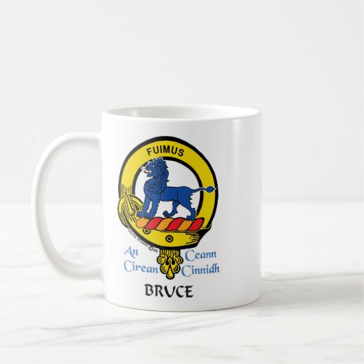 BRUCE Scottish Clan Wappen Tasse (Links)