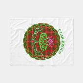Bruce Scottish Tartan Celtic Thistle Fleecedecke (Vorderseite (Horizontal))
