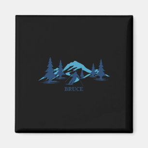 Bruce Ski Resort Skier Magnet