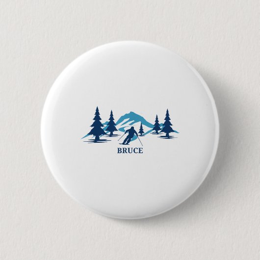 Bruce Ski Resort Skifahrer _1 Button (Vorderseite)