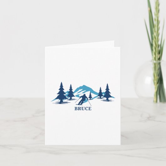 Bruce Ski Resort Skifahrer _1 Karte (Vorderseite)