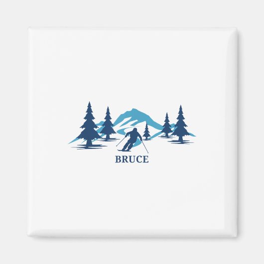 Bruce Ski Resort Skifahrer _1 Magnet (Vorne)