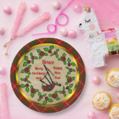 Bruce Tartan Bagpipe Holiday Pappteller (Party)