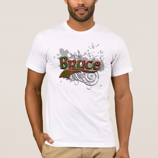 Bruce Tartan Grunge T-Shirt (Vorderseite)