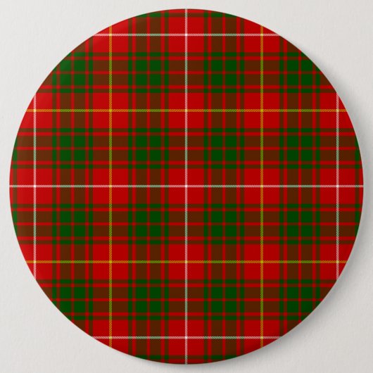 Bruce tartan Red grün kariert Button (Vorderseite)