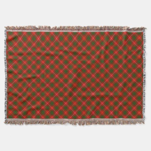 Bruce tartan Red grün kariert Decke (Vorderseite)