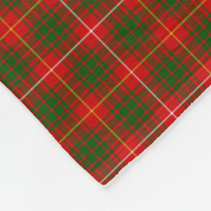 Bruce tartan Red grün kariert Fleecedecke