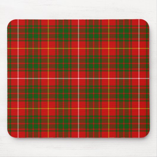 Bruce tartan Red grün kariert Mousepad (Vorne)