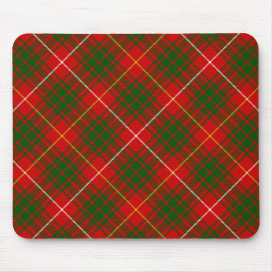 Bruce tartan Red grün kariert Mousepad (Vorne)