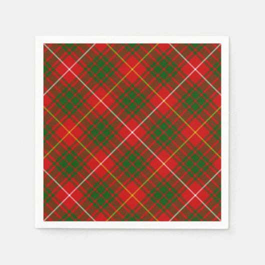 Bruce tartan Red grün kariert Serviette (Vorderseite)