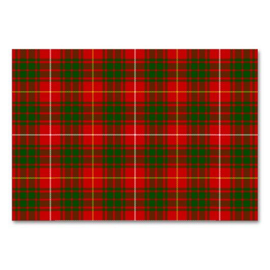 Bruce tartan Red grün kariert Tischnummer (Vorderseite)
