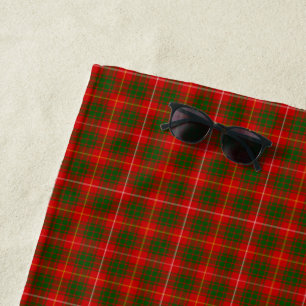 Bruce-Tartan rot-grün kariert Strandtuch