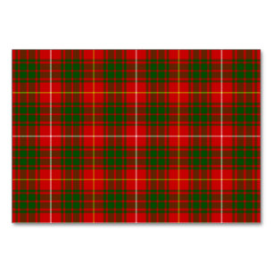Bruce-Tartan rot grün kariert Tischnummer