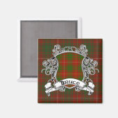 Bruce Tartan Shield Magnet (Vorderseite/Rückseite)