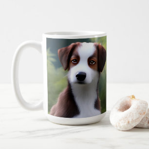Bruce The Border Collie Puppy, Coffee Tasse