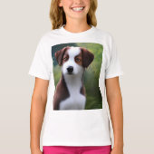 Bruce the Border Collie Puppy, Kids Tshirt (Vorderseite)