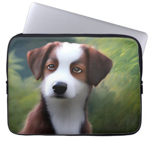 Bruce the Border Collie Puppy, Laptop Sleeve