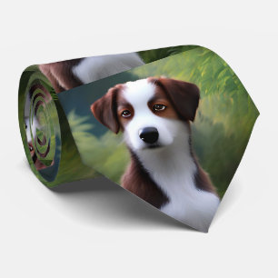 Bruce The Border Collie Puppy, Neck Tie Krawatte