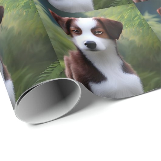 Bruce the Border Collie Puppy, Packpapier (Rolleneckpunkt)