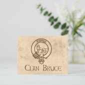 Bruce Wappen Vintag Postkarte (Stehend Vorderseite)