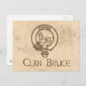 Bruce Wappen Vintag Postkarte (Vorne/Hinten)