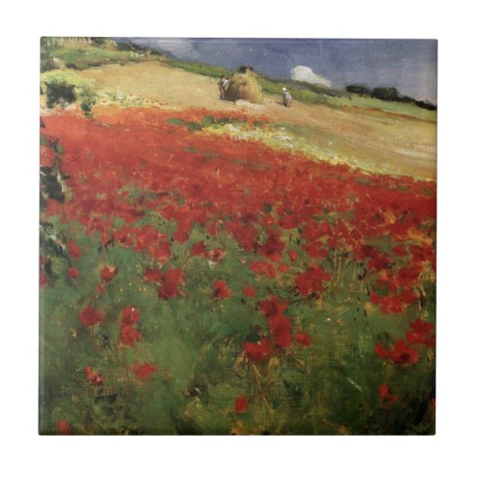 BRUCE, William Blair poppies poppy red flowers vin Fliese (Vorderseite)