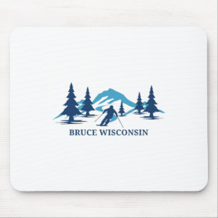 Bruce Wisconsin Skigebiet Skifahren Skifahrer  Mousepad