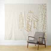 Bruch and bubbly cream glitter gold backdrop wandteppich (Beispiel (Horizontal))