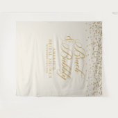Bruch and bubbly cream glitter gold backdrop wandteppich (Vorderseite (Horizontal))