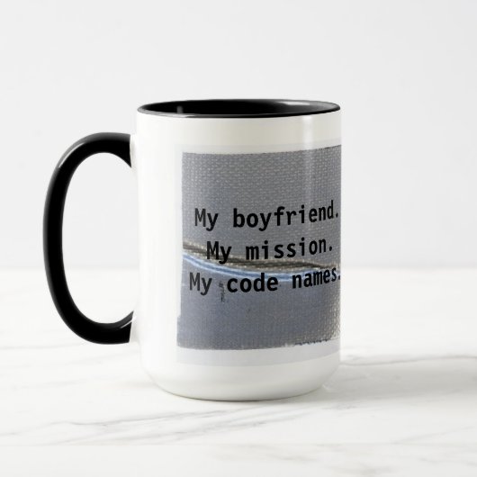 Bruch-Code-Namen-Tasse Tasse (Links)