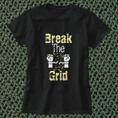 Bruch des Gitters mit Katzenpfoten Personalisiert T-Shirt