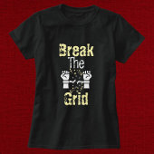 Bruch des Gitters mit Katzenpfoten Personalisiert T-Shirt