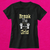 Bruch des Gitters mit Katzenpfoten Personalisiert T-Shirt