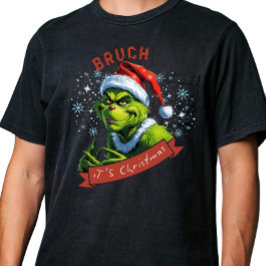 "Bruch, es ist Weihnachten" AI Art Sassy Grinch T-Shirt
