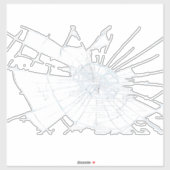 Bruch-Glass-Effekt Aufkleber (Blatt)