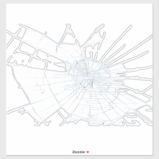Bruch-Glass-Effekt Aufkleber