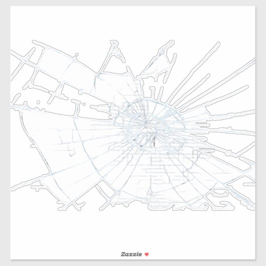 Bruch-Glass-Effekt Aufkleber (Blatt)