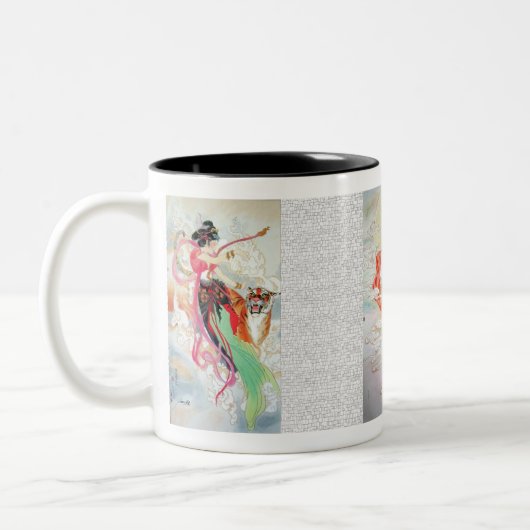 Bruch-Göttin-Tasse Zweifarbige Tasse (Links)