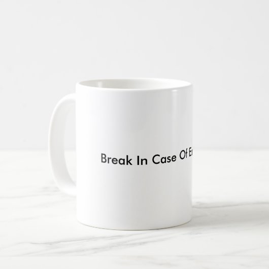 Bruch im Notfall Kaffeetasse (Vorderseite Links)