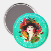 Bruch in Blüte Magnet (Vorderseite/Rückseite)