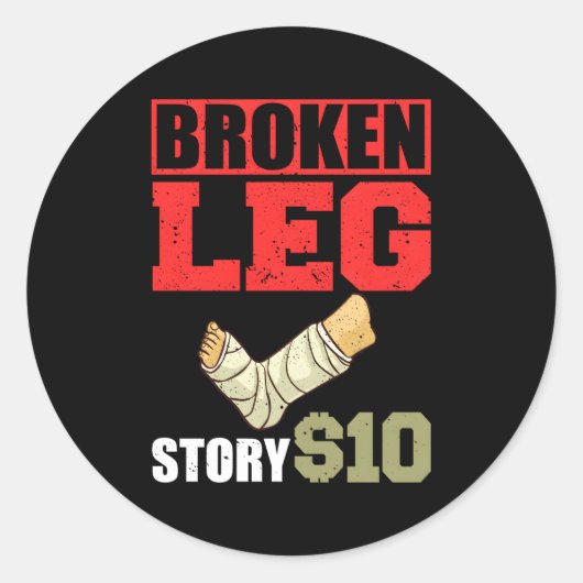 Bruch-Leg-Erholung Knöchelfuß Knee-Übung Runder Aufkleber (Vorderseite)