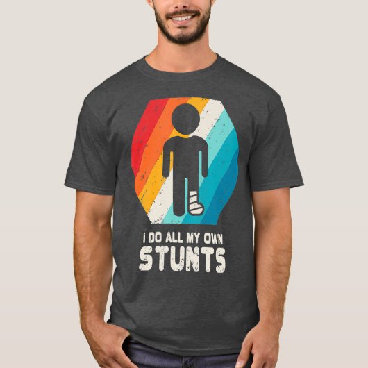 Bruch-Leg-Shirt Knie-Fußverletzung wird gut T-Shirt (Vorderseite)