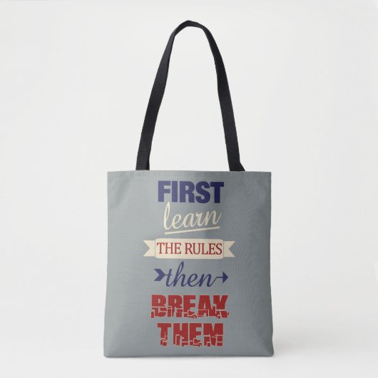 Bruch-Regeln-Taschen Tasche (Vorderseite)