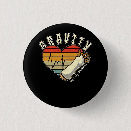 Brucharm Gravity, mein einziger Schwächehand-Handg Button (Vorderseite)
