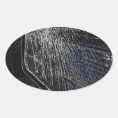 Bruchbahnfenster Ovaler Aufkleber (Vorderseite)